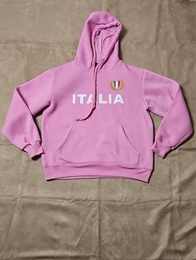 C.h.i.p. ITALIA Pink Hoodie with Drawstring -M